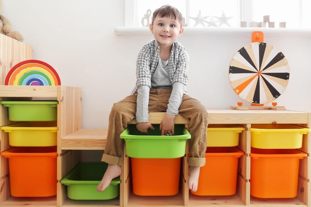 Genius Ways To Organize Kid's Art Supplies - Rainbow Storage Cart