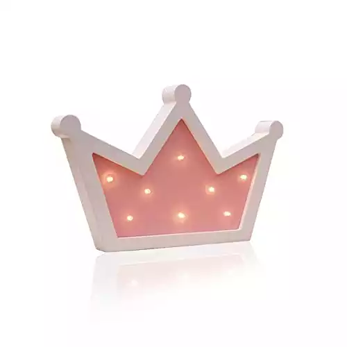 Pink Queen Princess Shaped Lighted Sign