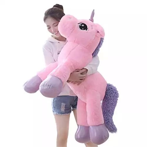 Giant 43" Pink Unicorn Stuffed Animal Toy